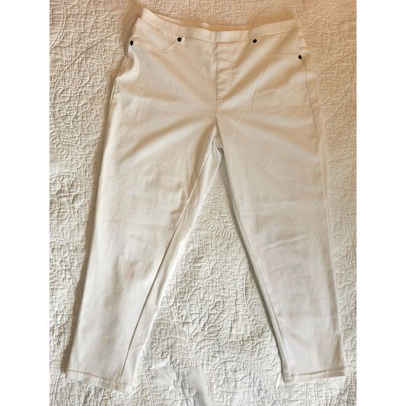 Old Navy White High-Rise Pixie Skinny Pants 18P Petite, Secret-Smooth Pockets - Picture 1 of 8